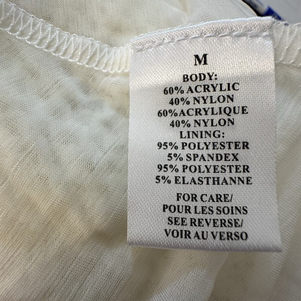 Torn by Ronny Kobo The Kate Dress Knit Sleeveless Bead Accents Color Pearl Sz M - Picture 11 of 13